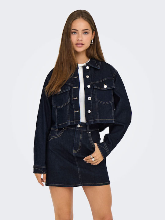 Damen Jean Jacke Marineblau