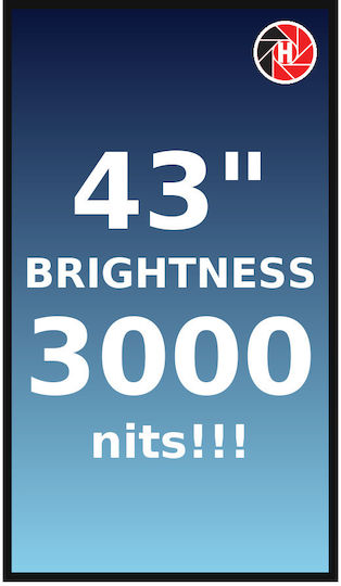 43" Ecran Vitrină Magazin Luminozitate 3000 Nits