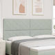 vidaXL Табла за легло Текстил Bright Grey 200см