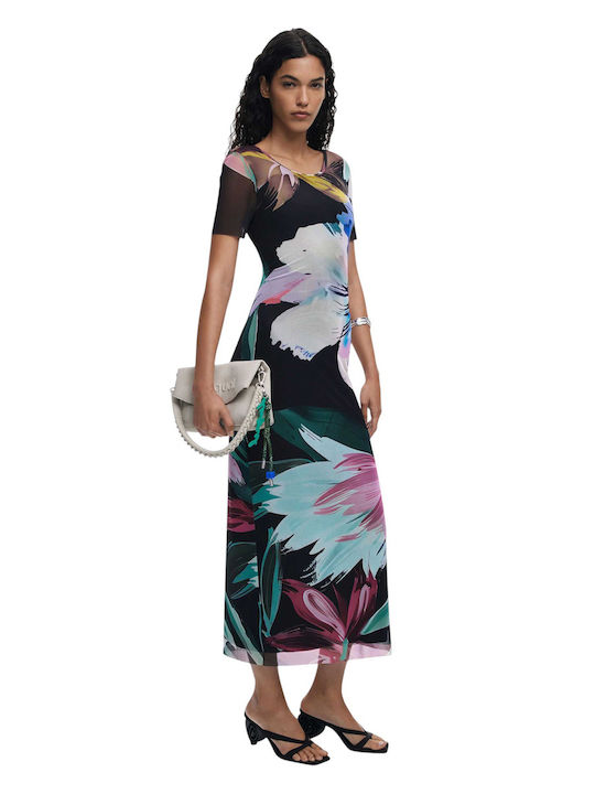 Dress Καλοκαιρινό Midi Φόρεμα Πλεκτό Multi