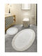 UnicUtil Non-Slip Bath Mats Set Cotton Oval 359CHL1651 Ecru, Multicolor 2pcs