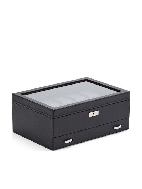 Wolf Watch Box 10 Ρολόγια Συρτάρι Black