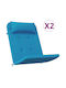 vidaXL Waterproof Garden Chair Cushion with Backrest Light Blue 2pcs 58x126cm
