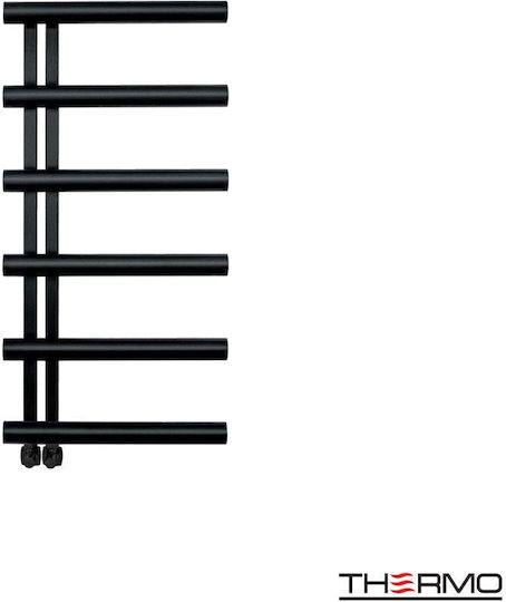 Thermo Accent Towel Rail Bathroom 500x1000 Black