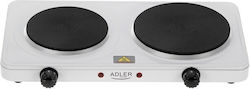 Adler Countertop Burner Emaille Double Schwarz