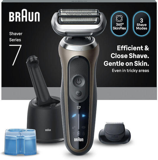 Braun Series 7 Електрическа Самобръсначка Smartcare Center +1 Приставка 72-c7200cc Златен Здраве Лична Грижа