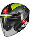 MT Cosmo SV S Silence Black/Grey/Fluo Gloss Motorcycle Helmet Jet DOT / ECE 22.06 1450gr with Sun Visor