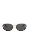 Bvlgari Unisex Sonnenbrille mit Gold Metall Gestell und Gray Linse