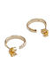 Prince Silvero Earrings Hoops made of Silver Gold Plated