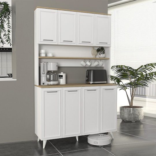 Potter 4 Λευκό, Rota Oak 120x40x196.1buc