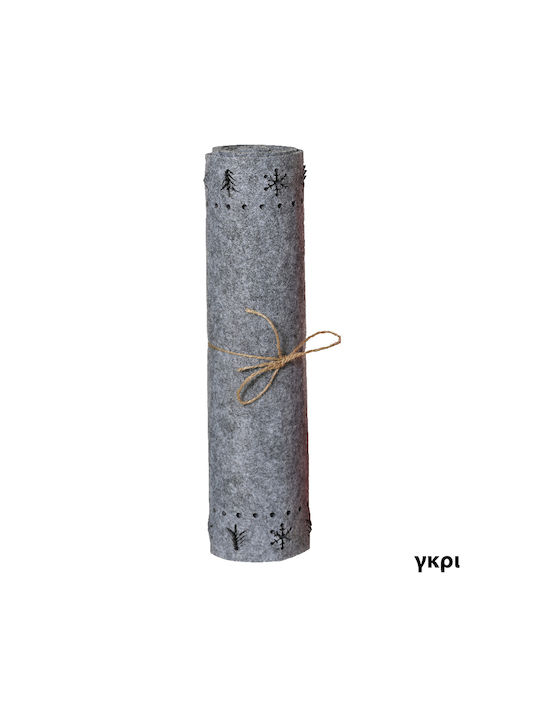 Katoikonhome Ράνερ Τσόχα Νιφάδες Δεντράκια Γκρι 30x120 Εκ