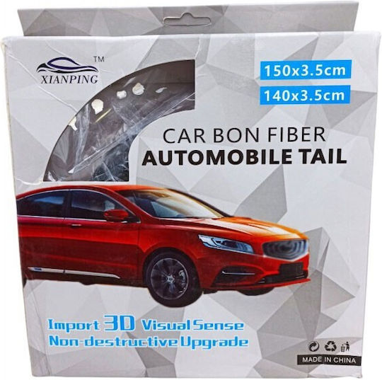Autocolant Protectie Auto 140 X 3.5cm Negru Carbon Cy-70032