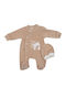 Papillon Kids Babystrampler Langärmliges mit Mütze Beige