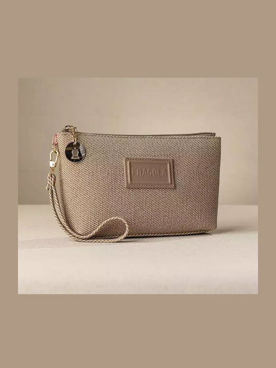 Fragola Toiletry Bag in Beige Color 21cm