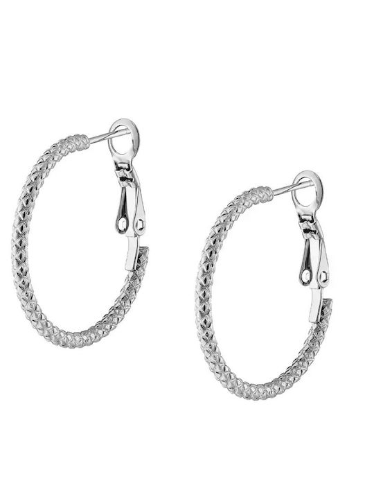 Oxzen Earrings Hoops made of Steel Gold Plated
