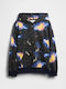 Fleece Kinder-Sweatshirt mit Kapuze und Taschen Outer Space