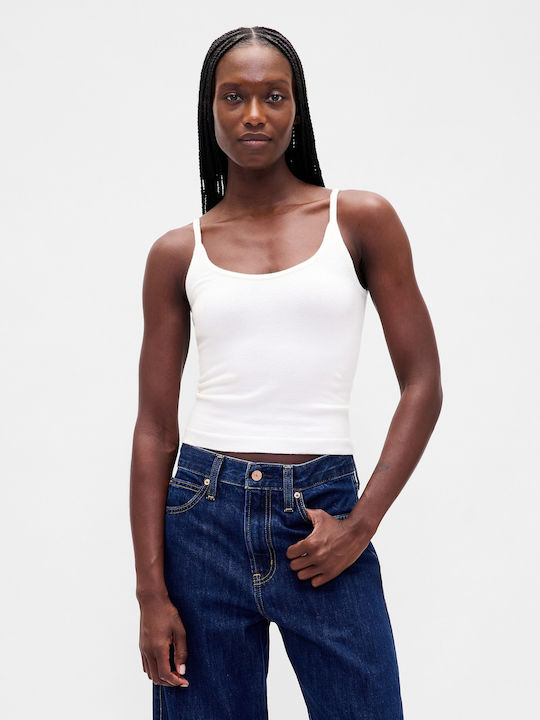 Γυναικείο Αθλητικό Crop Top Αμάνικο Fast Drying Ivory Beige Frost