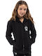 Kids Cardigan with Hood Black