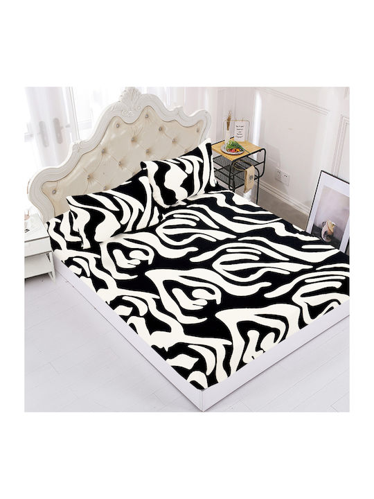 Silk Fashion Fleece Σεντόνι Υπέρδιπλο με Λάστιχ...