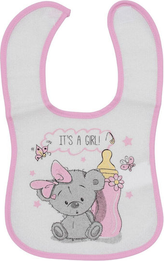 Kamtex Baby Waterproof Bib from 100% Cotton Pink