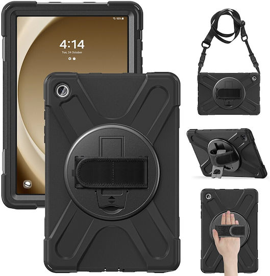 Solid 360 Umschlag Rückseite Schware (Samsung Galaxy Tab A9 Plus (X210 / X215 / X216)) 660204702A