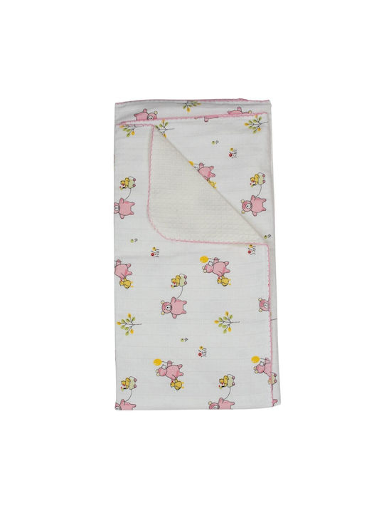 Papillon Kids Pink Swaddle Blanket 100x100cm