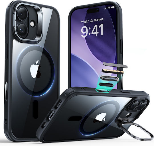 ESR Classic Hybrid Halolock Kickstand Back Cover Metallic Transparent (iPhone 17)