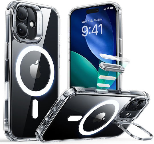 ESR Classic Hybrid Halolock Kickstand Back Cover Metallic Transparent (iPhone 17)
