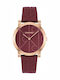 Calvin Klein Monogram Ceas de Damă cu Burgundy Brățară Metalică