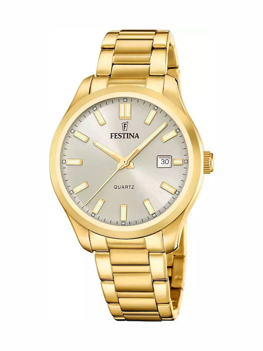 Festina Men's Watch 42mm Battery with Gold Meta...