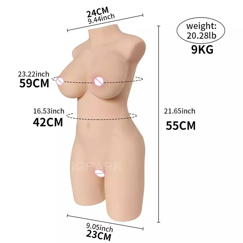 Half Body Sex Doll Adult Toy Realistic Feel High-Quality Material 9kg