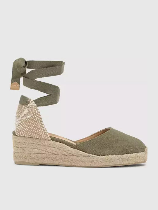Espadrilles Damenplattformen Grüne