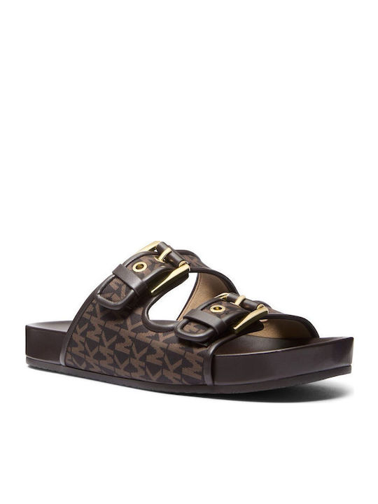 Michael Kors Byers Signature Logo Flatform Slide Sandals Women's