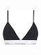 Calvin Klein Light Lined Bralette Lv00qf8498-ub1 Icon Cotton Modal Black