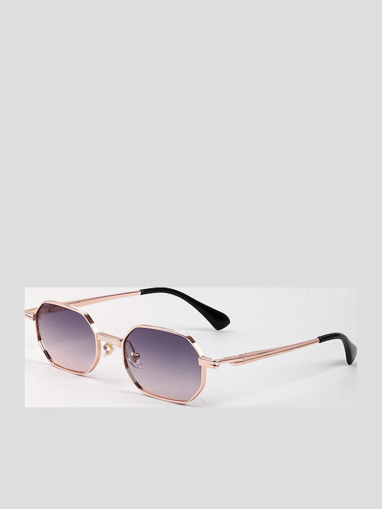Moscow Mule Unisex Γυαλιά Ηλίου με Ροζ Χρυσό Μεταλλικό Σκελετό και Μωβ Ντεγκραντέ Polarized Φακό MM/3502/3-Gold-Horizon