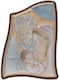 Slevori Holy Family Simple Series 26.5x19 White Multicolored Silver Wood