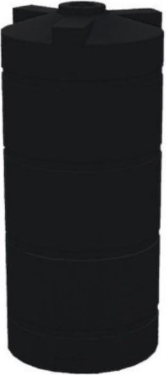 Rotogran Vertical Cylindrical Plastic Storage Tank 1500lt for Water / Petroleum Black