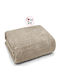 Go Smart Home Cosy Life Plus Line Velvet Blanket Single 150x210cm Dark Beige
