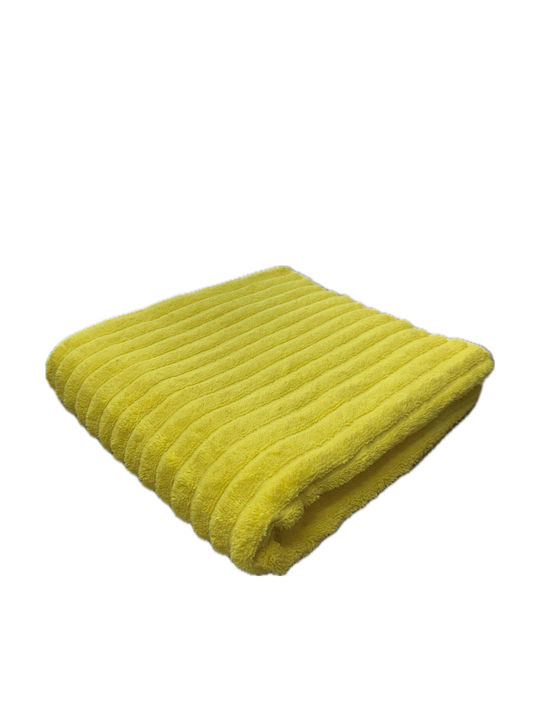 Badehandtuch 70x140εκ. Light Yellow Gewicht 560gr/m²