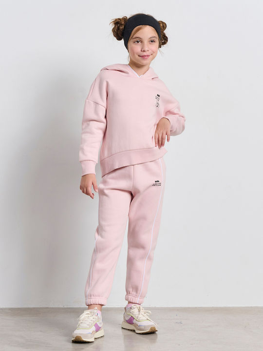 Kids Sweatpants Set Pink 2pcs