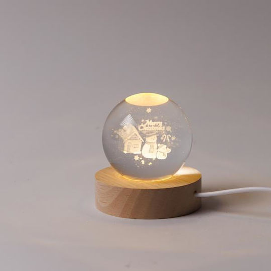 Christmas Illuminated Decorative Bulb with Balls 6x6cm 3pcs