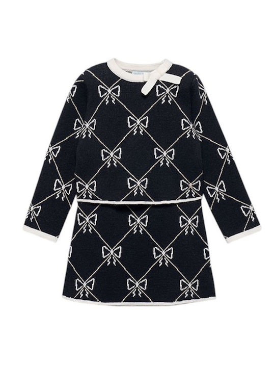 Kids' Set with Skirt Winter 2pcs Black