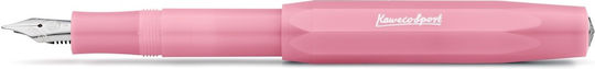 Kaweco Frosted Sport Writing Pen Fine Pink made of Plastic with Blue Ink