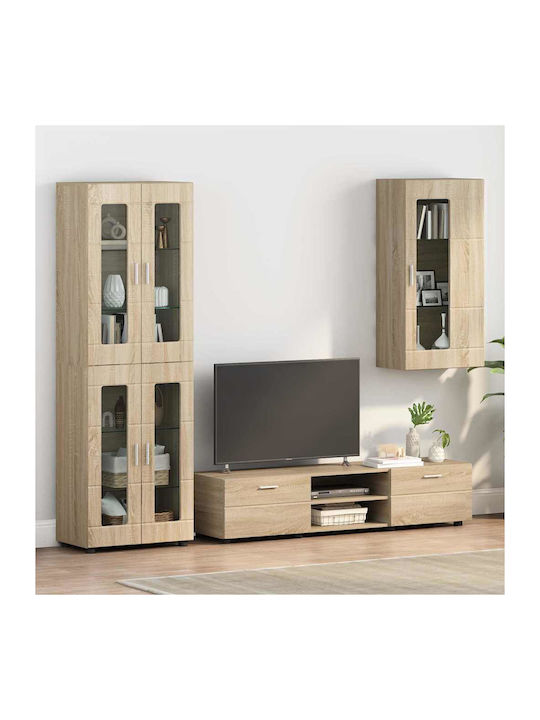 vidaXL TV Stand Beige M55xP29xH100cm