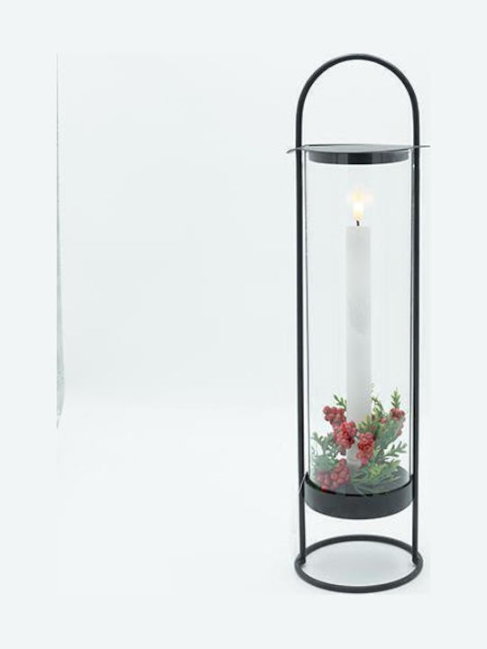Eurolamp Christmas Metallic Black Battery Lantern 44x11.5cm