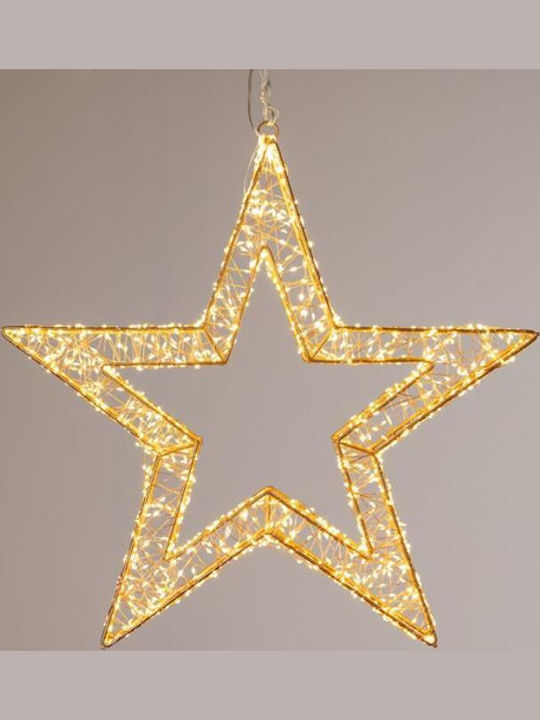 Eurolamp Weihnachtlicher Dekorativer Stern Beleuchtet Metallisch Weiß 1Stück