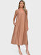 Summer Midi Dress Beige
