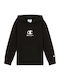 Kinder-Sweatshirt mit Kapuze und Taschen Schwarz