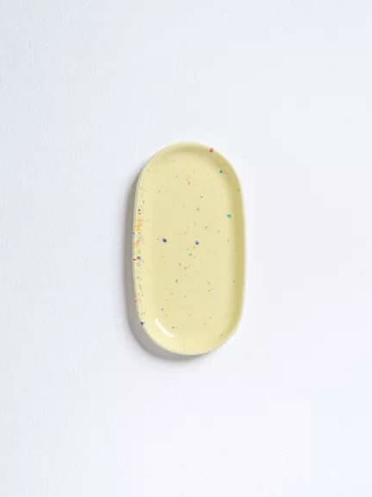 Egg Back Home Party Mini Oval Tavă de Servire Yellow 17.5x17.5x2cm TRAY-PARTY-YELLOEW-MINI 1buc