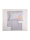 Nef-Nef Homeware Special Party Baby Sheets Set Crib Cotton Blue 120x170cm 3pcs